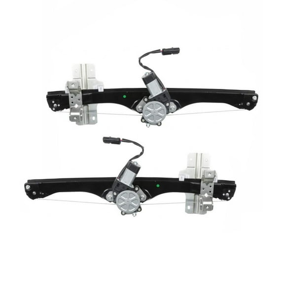 For Chevy Traverse 2013 14 15 16 2017 Window Regulator Assembly Driver and Passenger Side | Pair | Front | Power Cable | Replacement For GM1350228, GM1351228 | 22867702, 22867701