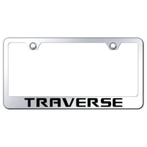 Chevy Traverse Laser Etched Logo Stainless Steel License Plate Frame (Chrome)