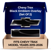 Chevy Trax Blackout Grille Gate Bowtie Emblem Overlay Decals 2015-2026 Set of 2