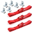 thumbnail image 1 of Chevy Truck 1963-1966 Standard 2 Point Red Lap Bench Seat Belt Kit with Bracketry - 3 Belts, 1 of 1