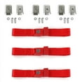 thumbnail image 1 of Chevy Truck 1967-1972 Standard 2 Point Red Lap Bench Seat Belt Kit with Bracketry - 3 Belts, 1 of 1