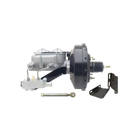 Speedway Motors 9 in Brake Booster Conv Kit Includes Power Booster, Aluminum Master Cylinder, Proportioning Valve, Hardware, Disc/Drum Upgrade, Compatible with 1960-66 Chevy Trucks