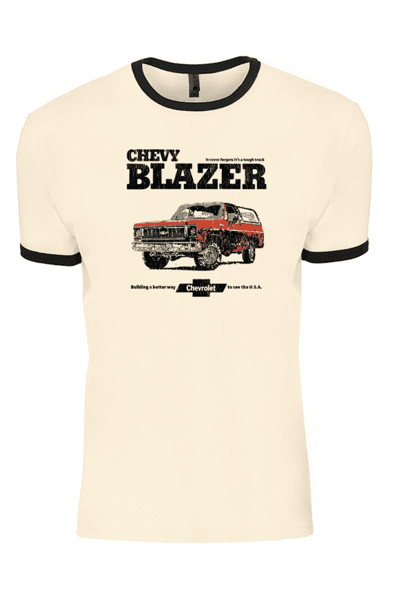 Chevy Vintage Blazer Graphic T Shirt - Natural/Black 2XL