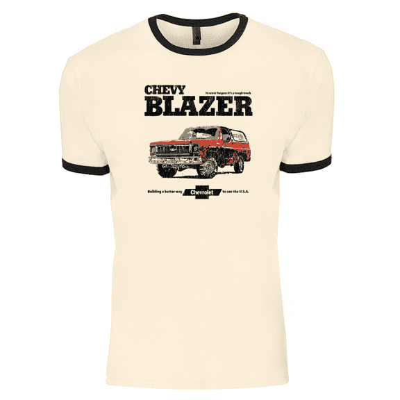 Chevy Vintage Blazer Graphic T Shirt - Natural/Black 3XL