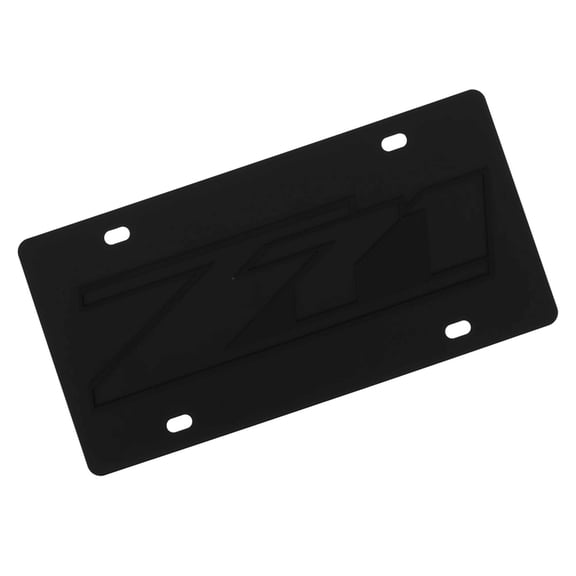 Chevy Z71 Logo License Plate (Carbon Black)
