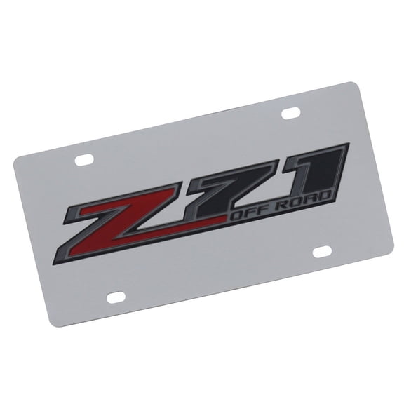 Chevy Z71 Off Road Logo License Plate (Chrome)