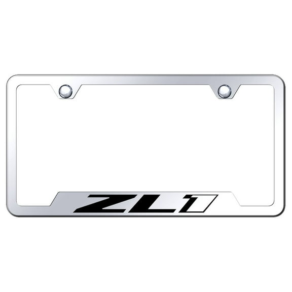 Chevy ZL1 Laser Etched Logo Cut-Out License Plate Frame (Chrome)