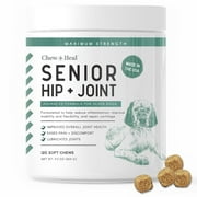 Chew + Heal Dog Senior Hip and Joint Vitamin Supplement (120 Soft Chews)