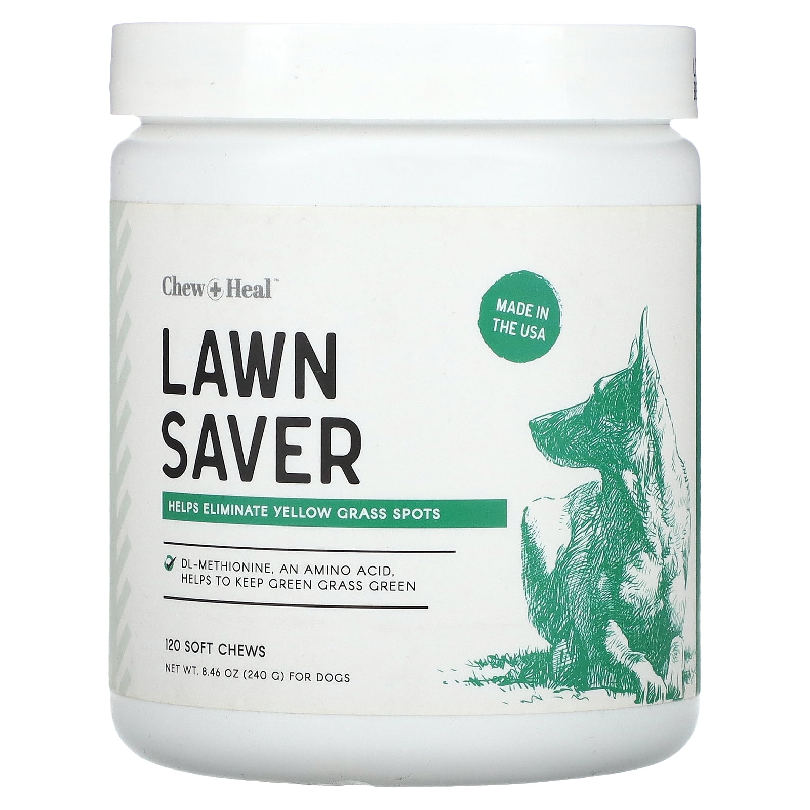 Chew + Heal Grass Saver For Dogs Urine, 120 Soft Chews Keeps Lawn