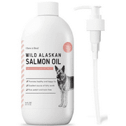 Chew + Heal Pure Wild Alaskan Salmon Oil for Dogs - 16 oz. - Pump Cap Bottle - Healthy Skin and Coat