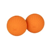 Chew King By Mammoth 2.5" All-Natural Rubber Bacon Scented Supreme Fetch Balls, Orange, 2 Pack Set