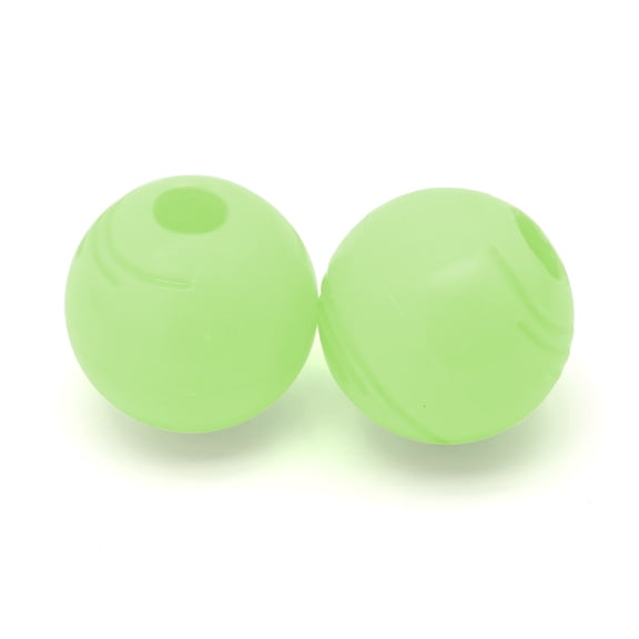 Chew King By Mammoth Dog Toy Glow in the Dark All-Natural Rubber Fetch Balls, Yellow, 2 Pack Set, 2.5", Medium