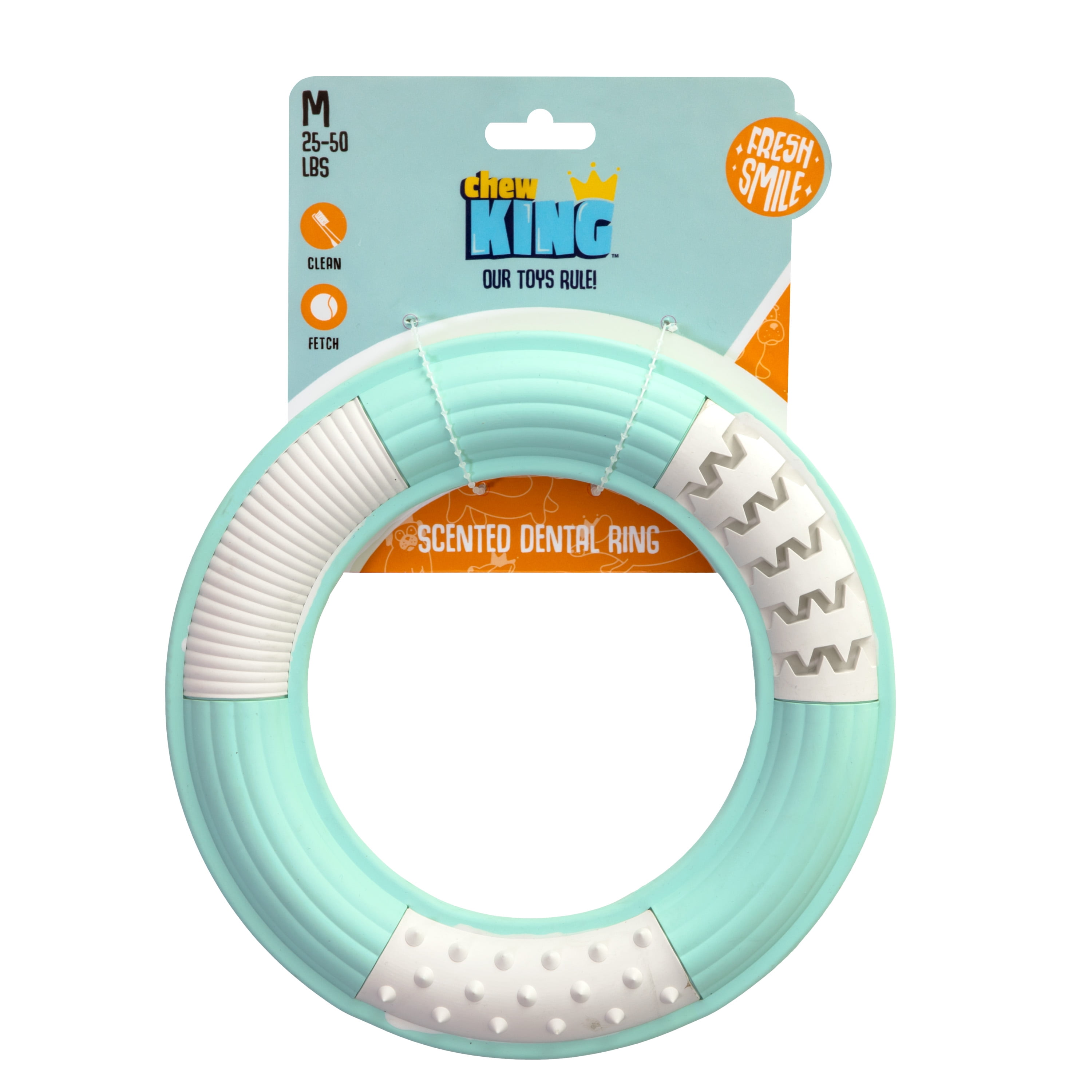 Chew King By Mammoth Dental Dog Toy Collection, Ring Clinically Proven to Remove Plaque