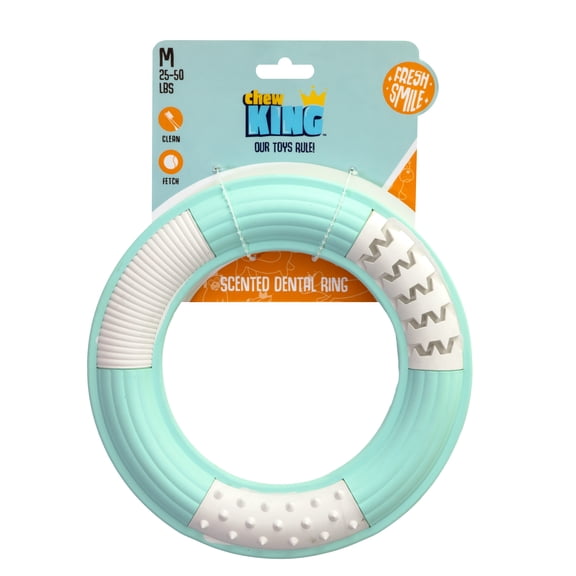 Chew King By Mammoth Dental Dog Toy Collection, Ring Clinically Proven to Remove Plaque
