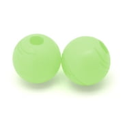 Chew King By Mammoth Dog Toy Glow in the Dark All-Natural Rubber Fetch Balls, Yellow, 2 Pack Set, 2.5", Medium