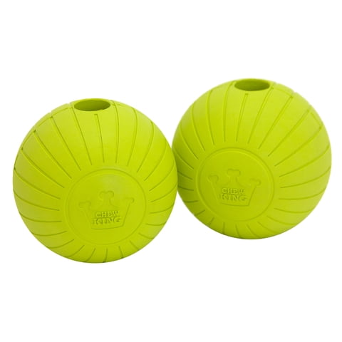 Chew King By Mammoth Dog Toy 3 Inch Supreme Rubber Balls (2-Pack)