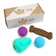 Chew King Dog Toy Box Large - Durable Fetch Balls, Treater and Chewing Toy Collection