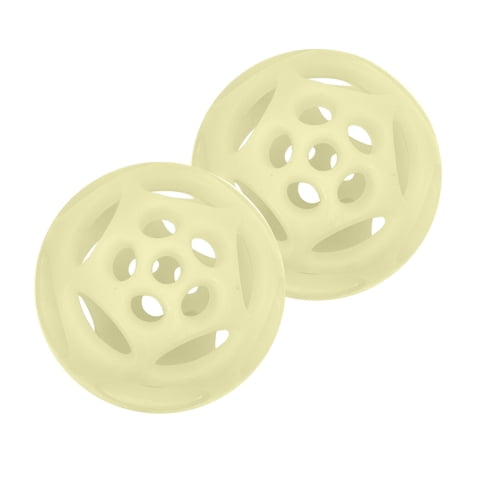 Chew King By Mammoth Glowing Fetch Ball, All-Natural Rubber Lattice Ball Dog Toy, Yellow, Large, 2 Pack