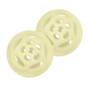 Chew King By Mammoth Glowing Fetch Ball, All-Natural Rubber Lattice Ball Dog Toy, Yellow, Medium, 2 Pack