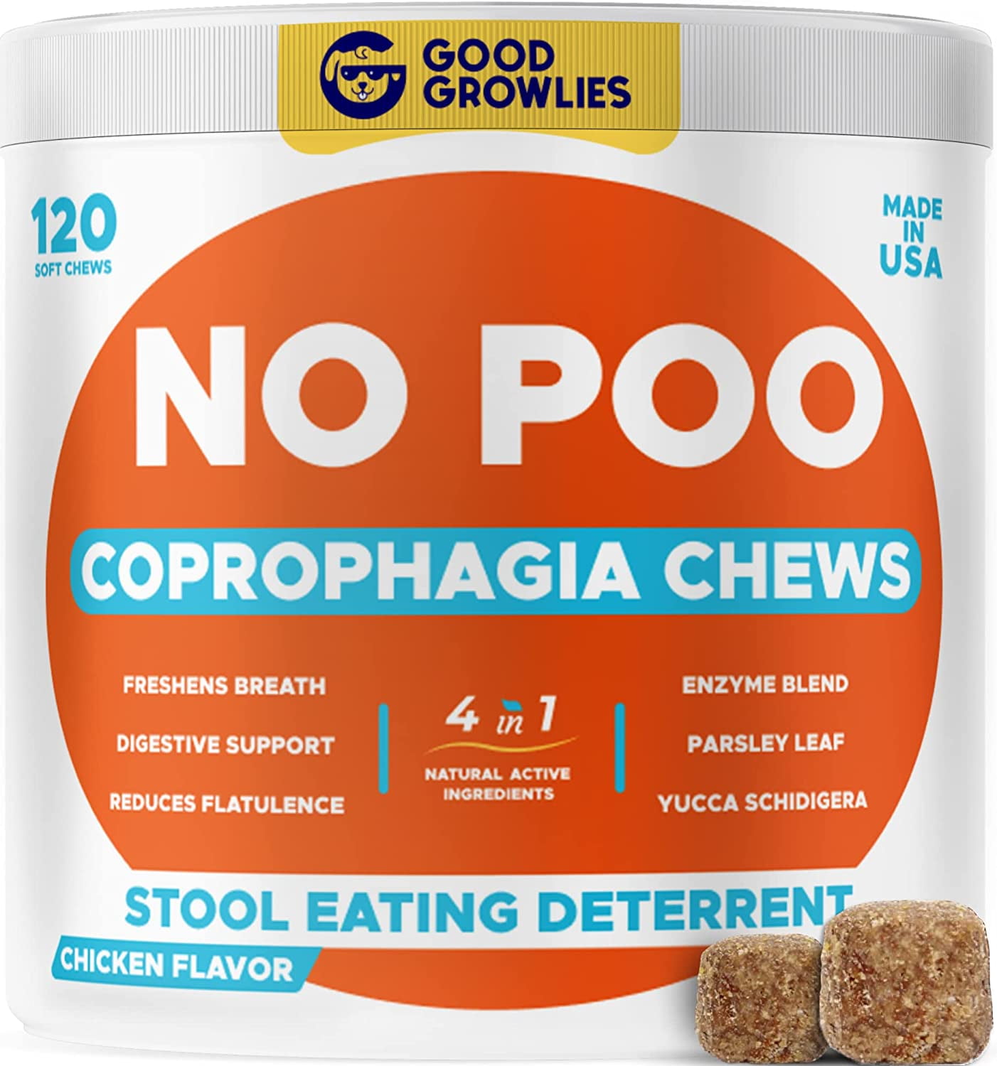 GoodGrowlies Coprophagia Treatment for Dogs Natural Stool Eating