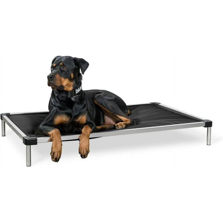 Chew Proof Armored Elevated Padded Dog Crate Bed Dog Bed Chew Indestructible Dog Cot Large Medium Small Sizes for Dogs Who Chew Their Beds Obsidian Black Walmart