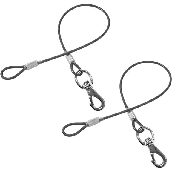 Mi PupJoy Chew Proof Dog Leash - 2Pack Metal Cable Lead,No Tangle Multiple Leashes for Small and Medium Dogs- Heavy Duty Lead Extender for Collars & Harnesses