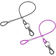 Mi PupJoy Chew Proof Dog Leash - 2Pack Metal Cable Lead,No Tangle Multiple Leashes for Small and Medium Dogs- Heavy Duty Lead Extender for Collars & Harnesses