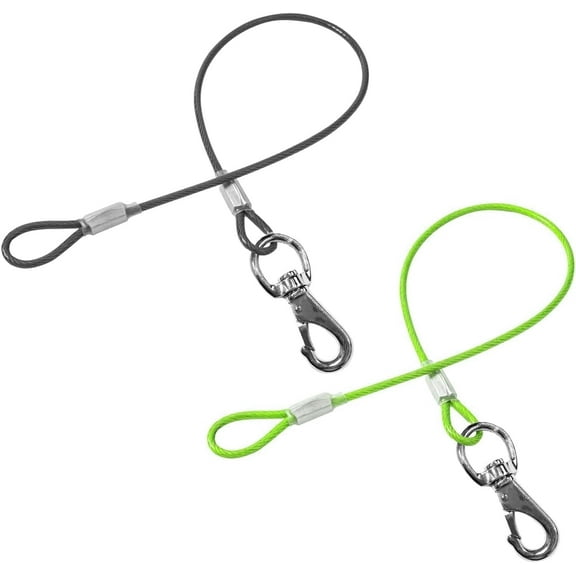 Mi PupJoy Chew Proof Dog Leash - 2Pack Metal Cable Lead,No Tangle Multiple Leashes for Small and Medium Dogs- Heavy Duty Lead Extender for Collars & Harnesses