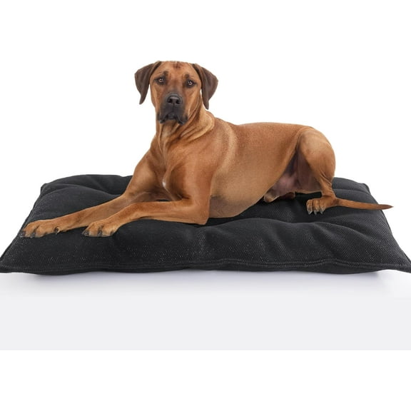 Chew Proof Indestructible Dog Beds for Aggressive Chewers,Durable Dog Crate Pad,Washable Tough Pet Mats for Kennel,Black,XL 28x41 in