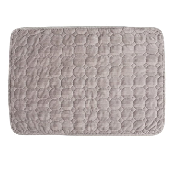 Chew Resistant Dog Bed for Crate, Washable Non Slip Corduroy Pet Mat, Gray Thick Dog Bed Mat for Indoor Outdoor Use, Shop for Durable Pet Beds