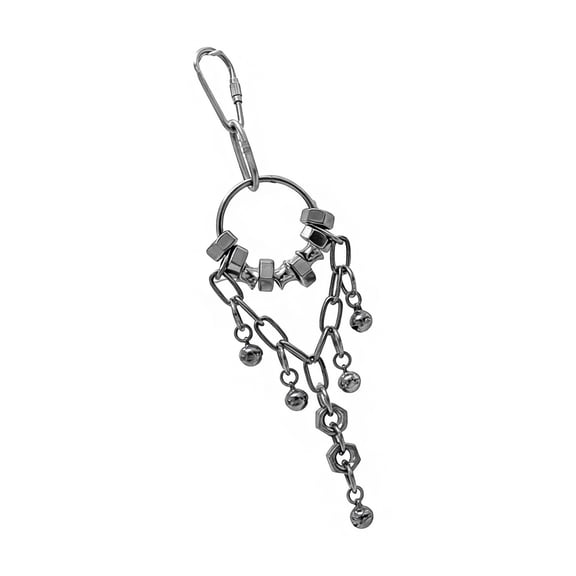 Chew Resistant Metal Bird Chew Toy With Sounding Bells For Macaws Conures African Greys Cage Enrichment and Entertainment