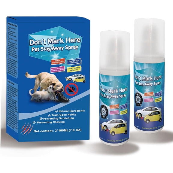 No Chew Spray for Dogs,2024 Upgrade Spray for Dogs to Stop Chewing,Dog Deterrent Spray for Furniture,Pet Corrector Spray, Dog Behavior Training Spray with Alcohol Free, Non-Toxic 2 Pack * 100 ML Blue