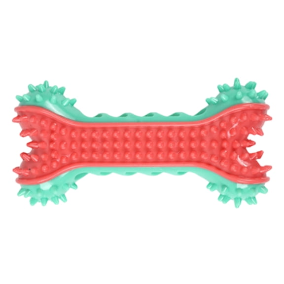 Chew Toy for Dog Toothbrush Stick Dog Toys for Aggressive Chewers Interactive Toys Treats Tough Toy to Keep Them Busy Chew Toys for Small Dogs (Bone Toy - Red)