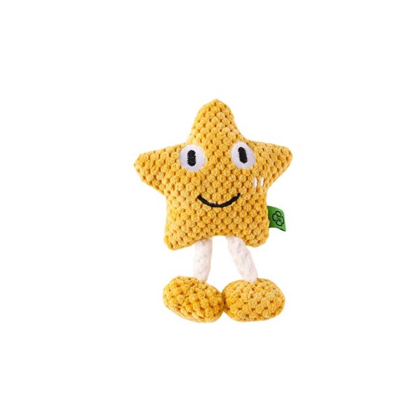 Chew Toy Star Shaped Interactive Dog Toy Squeaky Chew Toy For Aggressive Chewers Boredom Relief And Dental Care(Stars-6.9In)
