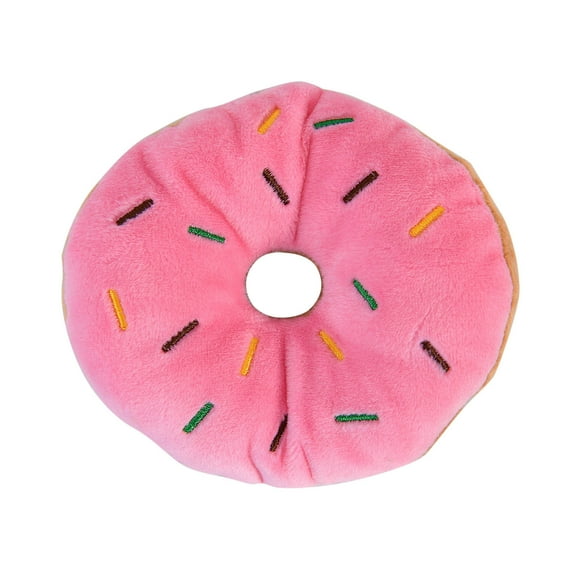 Colorful Chew Toys for Dogs and Cats Durable Squeaky Donut Shape Pet Toy with Sounds for and Teeth Care and Practical Design