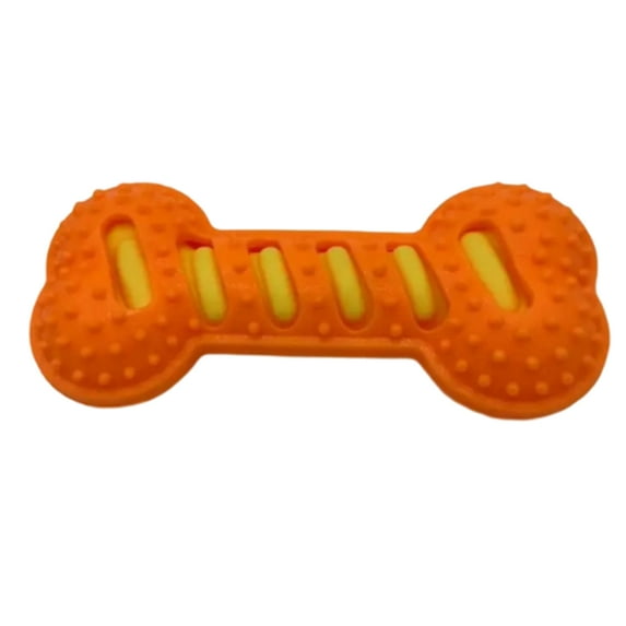 Chew Toys for Small Dogs - Dog Enrichment Toys - Dog Chew Toy Shape for Large Medium Dogs Aggressive Chewers Interactive Pet Toy, 7.5x3.5" , Orange