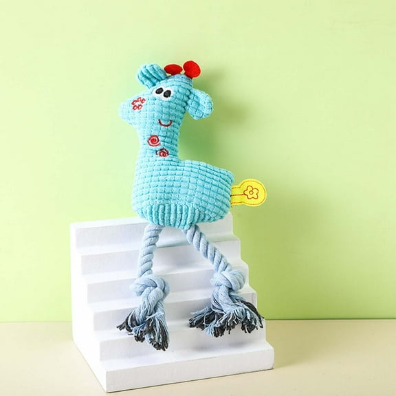 Chew Toys for — Squeaker Deer Shape Interactive Toy for Cats and Dogs Indoor Outdoor Stress Stimulating Chewing and Play