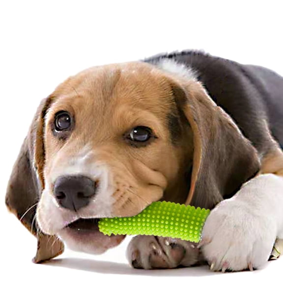 Chew Toys for Teething Cucumber TPE Interactive Grinding Toy for Small Dogs Cats Training Puzzle Dog Stick, 14 cm, Green