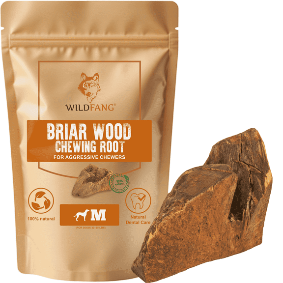 Wildfang® 1 Chewing Root (Size M) from Briar Wood Natural Tree Root - Wood Chew Toy for Dogs
