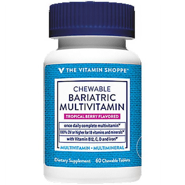 Chewable Bariatric Multivitamin, Once Daily, Tropical Berry, 60 Tablets