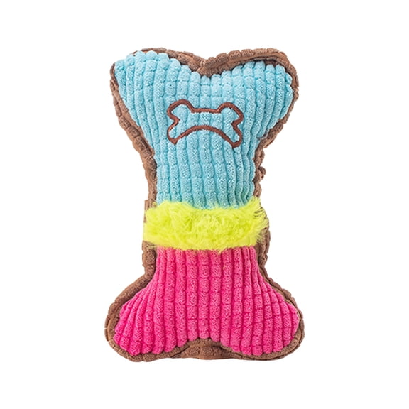 Chewable Bones Toy for Cats and Dogs, Luxurious Polyester, Interactive Squeaker, for Playtime and Relieving Boredom, Multi-Pet Household Essential