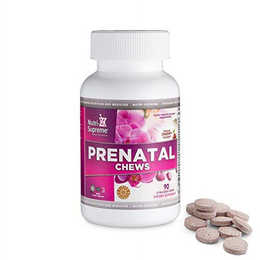 NutriSupreme Research Kosher Prenatal Chews Chewable Cherry Flavor