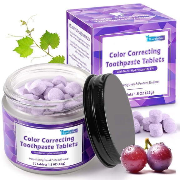 Chewable Toothpaste Tablets,Flouride-Free Toothpaste Adult,Toothpaste Tablets,Nano Hydroxyapatite Mouthwash,Flouride Free Toothpaste with Nano Hydroxyapatite(1pc 70 Tablets)from Biweutydys