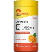 Chewable Vitamin C 1000mg | 90 Tablets | Essential Vitamin Supplement | Orange Flavor | by Sundance