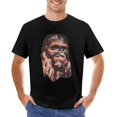 thumbnail image 1 of Chewbacca Face Men’s Graphic T-shirt Vintage Short Sleeve Sport Tee Black XL, 1 of 2