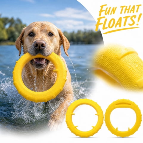 Chewer Dog Toys for Large Dogs Indestructible Interactive Dog Toys Dental Chew for Aggressive Chewers Floating Teeth Soft Rubber