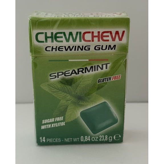 Chewichew Chewing Gum spearmint Flavor 14 Pieces 20 Count 23.8 Gram