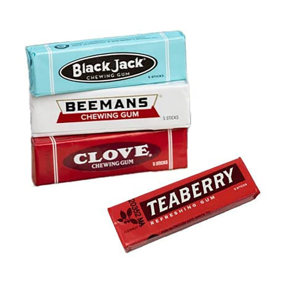 Chewing Gum Black Jack RE32Vintage Gums Pack 5 Pieces Per Sleeve 16