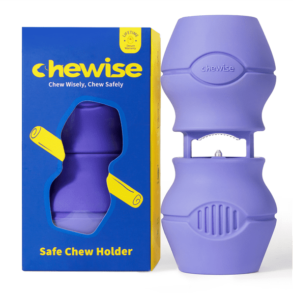 Chewise Bully Stick Holder for Dogs, Secure Heavy Duty BPA-Free Safety Device to Help Prevent Choking, Adjustable Chew Holder for Various Bully Sticks and Dog Sizes