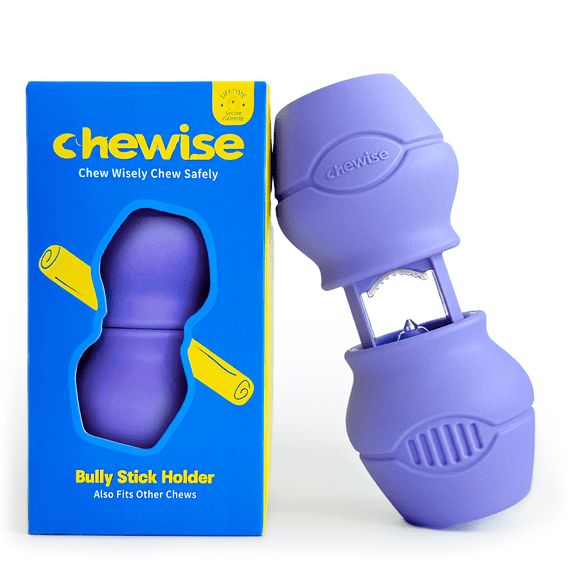 Chewise Bully Stick Holder for Dogs, Secure Heavy Duty BPA-Free Safety Device to Help Prevent Choking, Adjustable Chew Holder for Various Bully Sticks and Dog Sizes